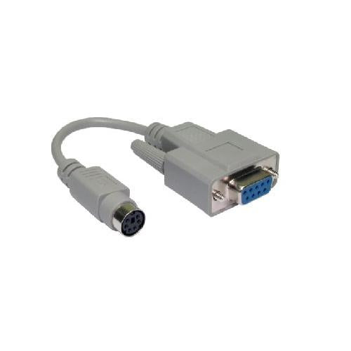 15cm ps/2 f - d9 f grey mouse adaptor