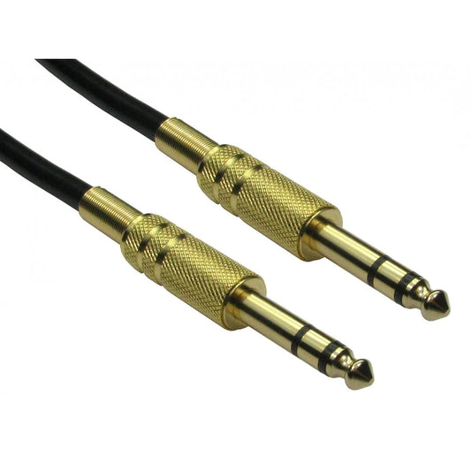 0.5m 6.35mm Male to Male Audio Cable - Gold Connectors