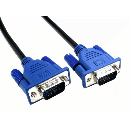 5mtr SVGA Low Profile Cable (LSZH) Black Cable/Blue Hoods