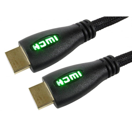 5m HDMI Cable with Green LED Illuminated Connectors