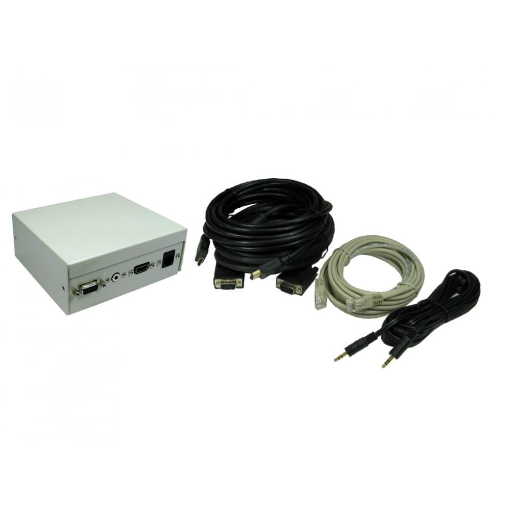 4 Port Metal Box with AV Modular Couplers 5m Kit