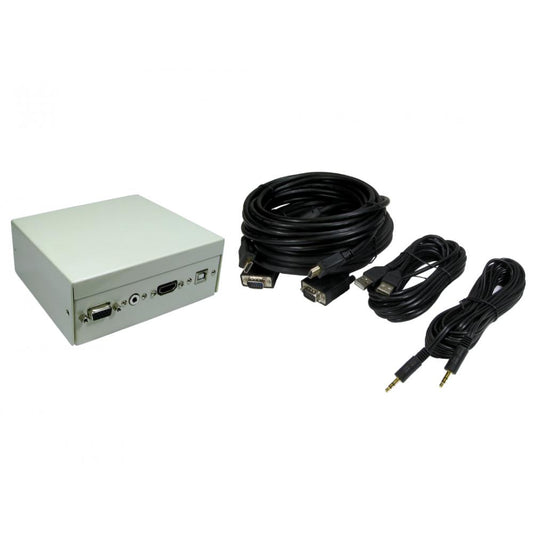 4 Port Metal Box with AV Modular Couplers 10m Kit