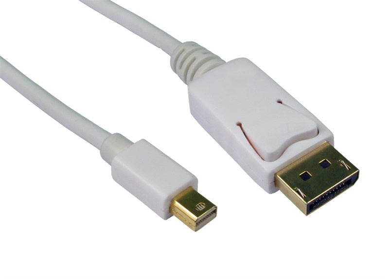 5mtr display port m - mini display port m - white + gold