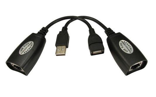 45mtr usb 1.1 extender over cat 5e/6 - black