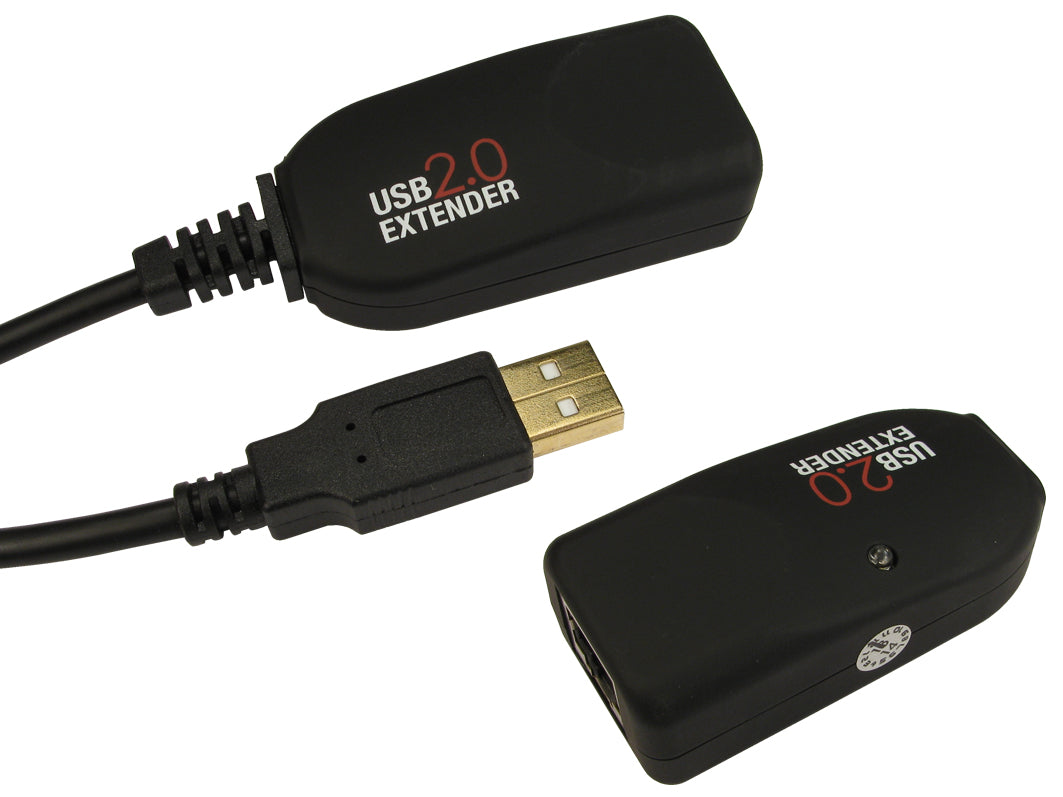 50mtr usb 2.0 extender over cat 5e/6 - black