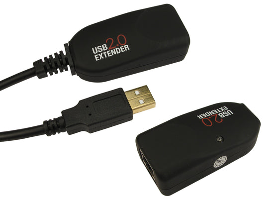 50mtr usb 2.0 extender over cat 5e/6 - black