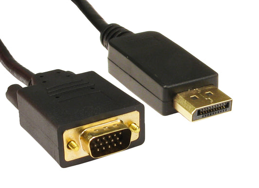 5mtr display port m - hd15 vga m black