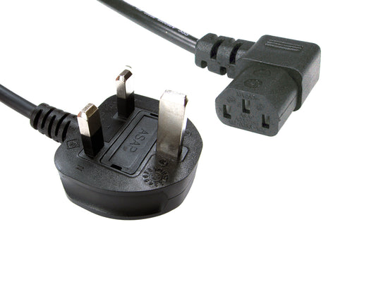 1.8M Metre Right Angled Kettle Lead Cable Power UK Plug Cord IEC C13 3 Pin 2m