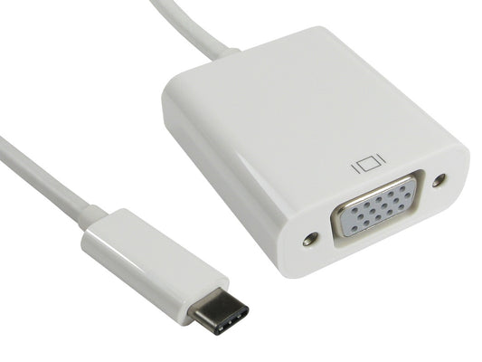 15cm leaded usb type c male to vga female adaptor