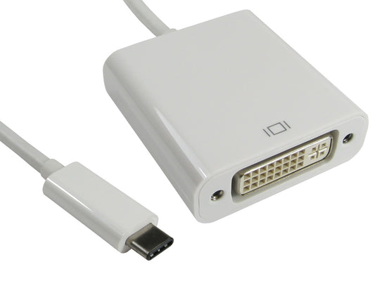 15cm leaded usb type c male to dvi female adaptor