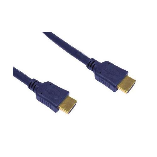 0.5 Metre BLUE HDMI M - M CABLE OFC GOLD V1.4 3D READY