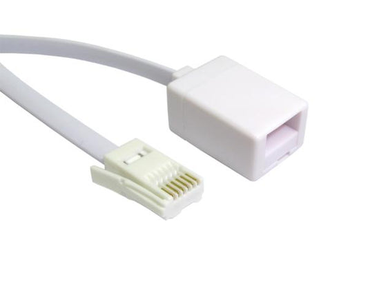 10 Metres BEIGE BT Male to BT Female EXTENSION CABLE LEAD-6WAY