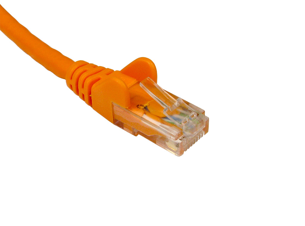 0.25 Metre NETWORK CABLE 5E PATCH LEAD - MOULDED - ORANGE