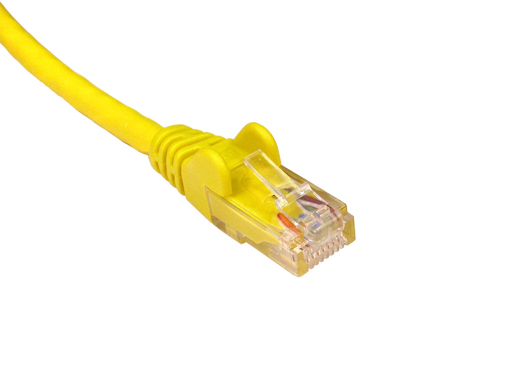 0.5 Metre NETWORK CABLE 5E PATCH LEAD - MOULDED - YELLOW