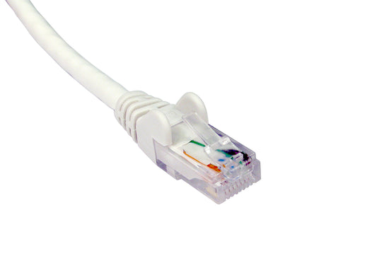 1 Metre NETWORK CABLE 5E PATCH LEAD - MOULDED - WHITE