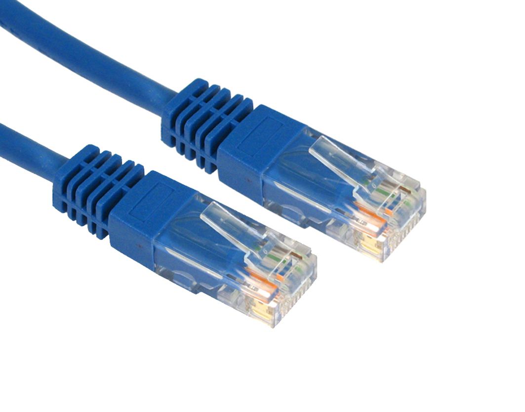 4 Metres CAT 5E NETWORK LEAD UTP PVC INJ MOULDED CABLE - BLUE