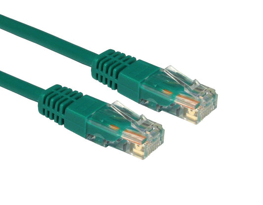 6 Metres CAT 5E NETWORK LEAD UTP PVC INJ MOULDED CABLE - GREEN