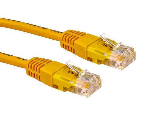 15 Metres CAT 5E NETWORK LEAD UTP PVC INJ MOULDED CABLE - YELLOW