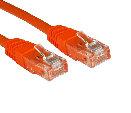0.25M CAT 6 ETHERNET NETWORK LEAD UTP PVC INJ MOULDED CABLE ORANGE
