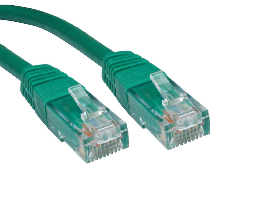 0.25M CAT 6 ETHERNET NETWORK LEAD UTP PVC INJ MOULDED CABLE GREEN