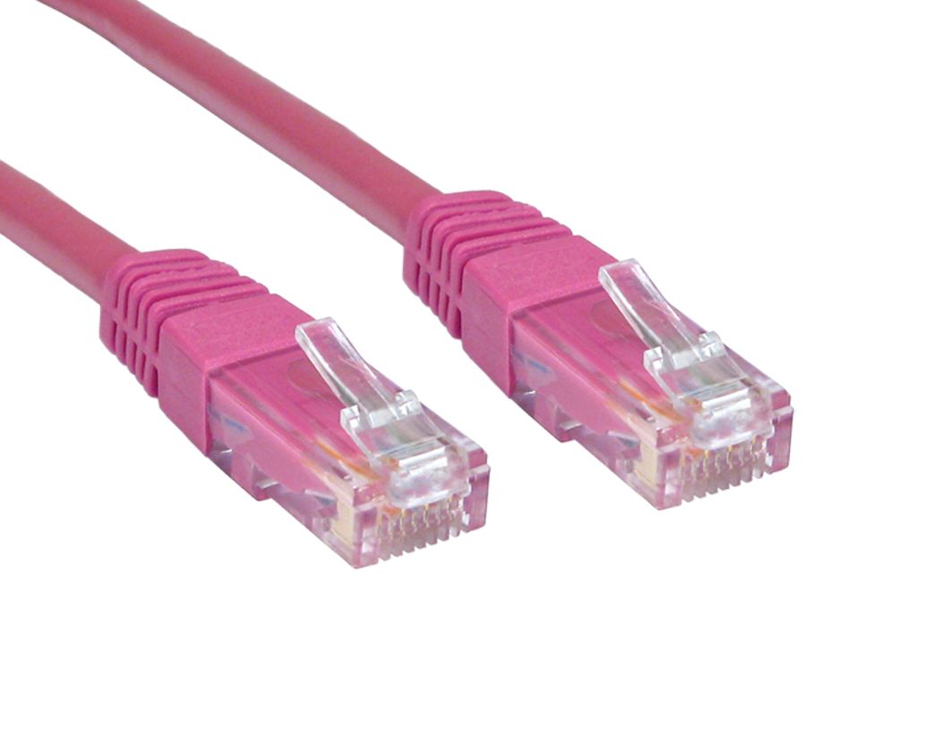0.25M CAT 6 ETHERNET NETWORK LEAD UTP PVC INJ MOULDED CABLE PINK