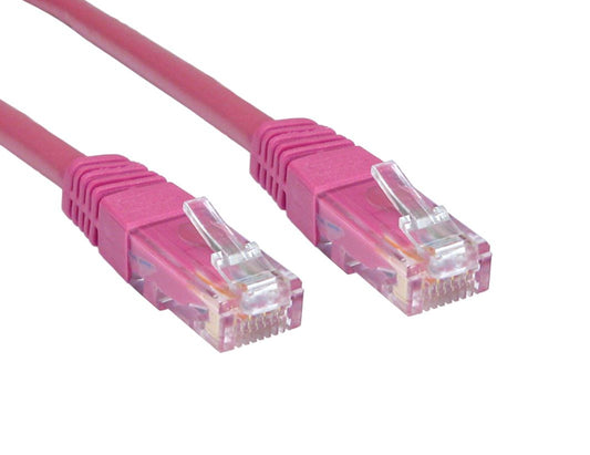 0.25M CAT 6 ETHERNET NETWORK LEAD UTP PVC INJ MOULDED CABLE PINK