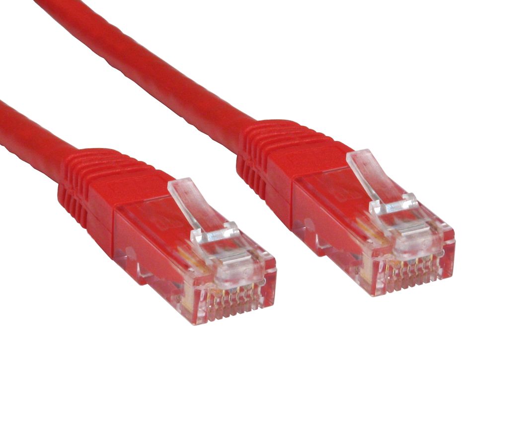 0.25M CAT 6 ETHERNET NETWORK LEAD UTP PVC INJ MOULDED CABLE RED