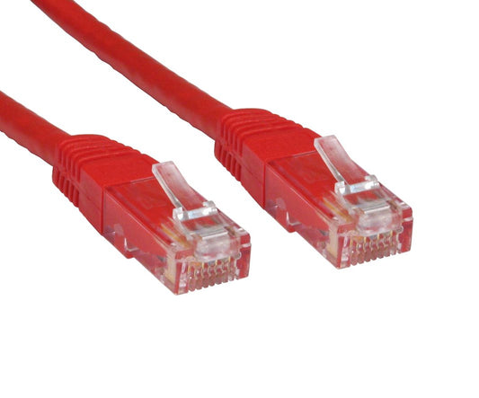 0.25M CAT 6 ETHERNET NETWORK LEAD UTP PVC INJ MOULDED CABLE RED