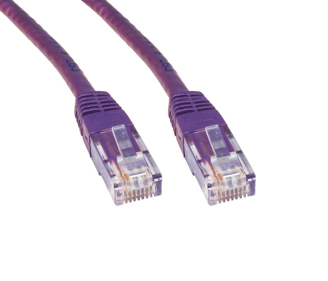 0.25M CAT 6 ETHERNET NETWORK LEAD UTP PVC INJ MOULDED CABLE VIOLET