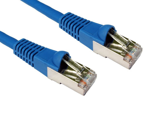 0.5 Metres CAT6A ETHERNET NETWORK LEAD SSTP-LSOH PATCH CABLE SNAGLESS BLUE