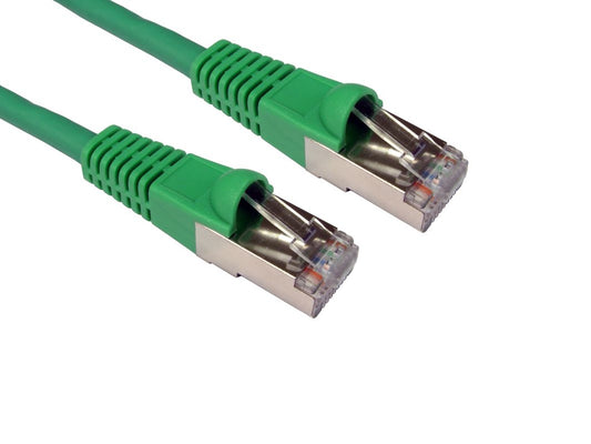 0.5 Metres CAT6A ETHERNET NETWORK LEAD SSTP-LSOH PATCH CABLE SNAGLESS GREEN