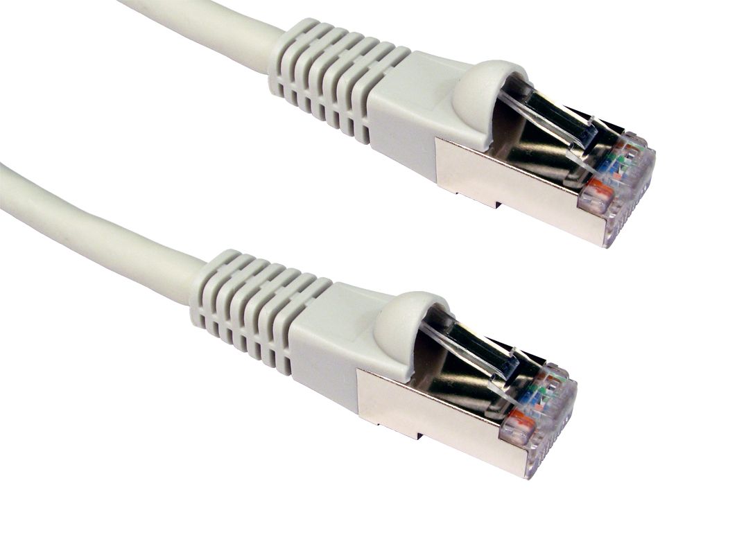 10 Metres CAT6A ETHERNET NETWORK LEAD SSTP-LSOH PATCH CABLE SNAGLESS GREY