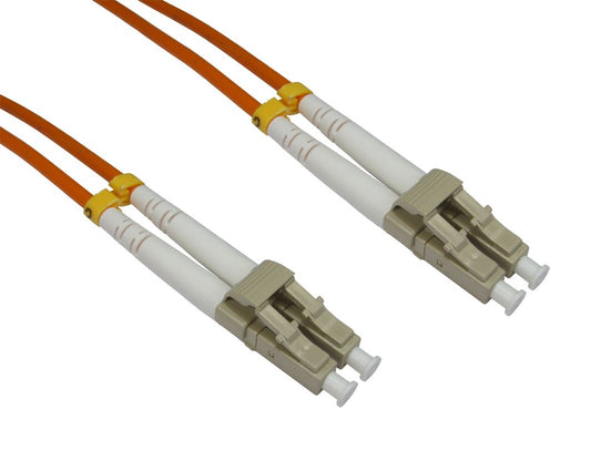 1 Metre LC-LC 50/125 MMD OM2 Fibre Optic Patch LEAD Cable - ORANGE