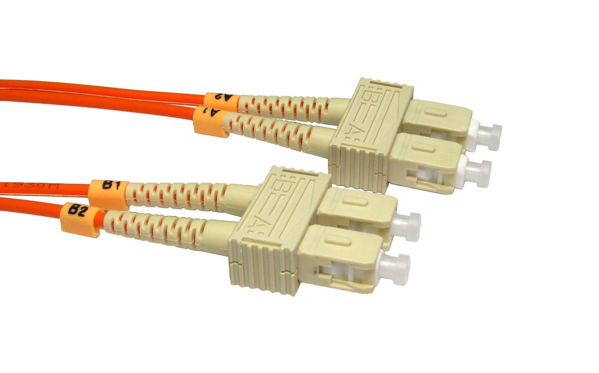 1 Metre SC-SC 50/125 MMD OM2 Fibre Optic Patch LEAD Cable - ORANGE