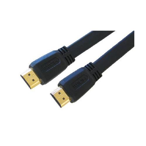 1 Metre BLACK HDMI M - M FLAT CABLE GOLD V1.4