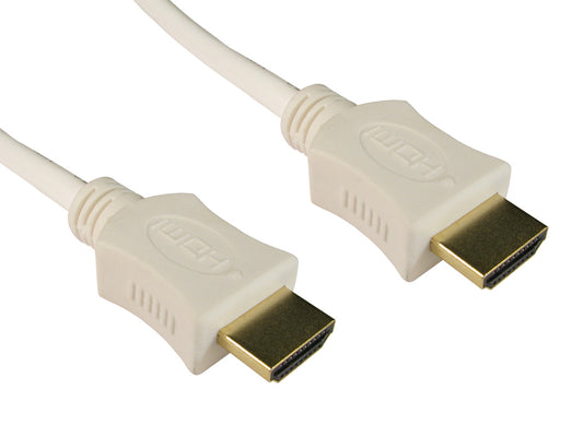 0.5M HDMI M-M COPPER WITH GOLD CONNECTORS- WHITE