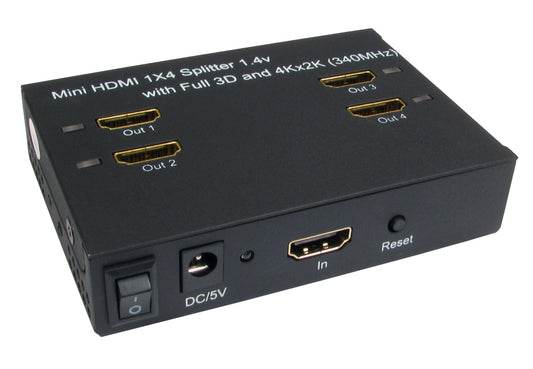 4PORT HDMI1.4 SPLITTER SUPPORTS ULTRA HIGH DEF 4Kx2K+FULL HD