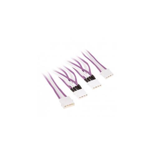 BitFenix Alchemy Molex zu 3x Molex Adapter 55 cm Sleeved Purple / White / White