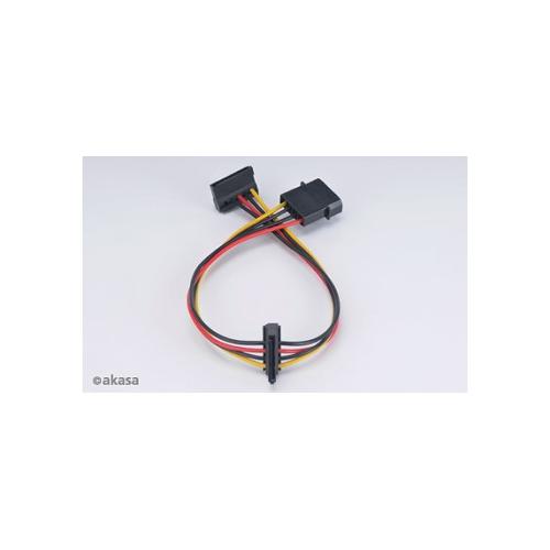 AK-CBPW01-30 Akasa 4pin Molex to 2 x SATA power Adapter