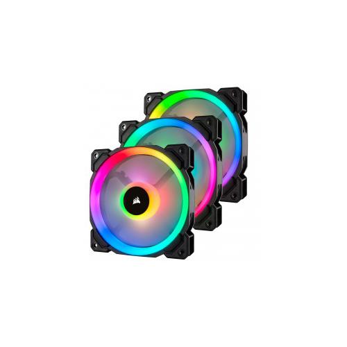 LL120 RGB 120mm Dual Light Loop RGB LED PWM Fan 3 Fan Pack w/ Lighting Node PRO