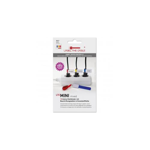 LTC Mini Cable Management Ties with Labels (mixed)