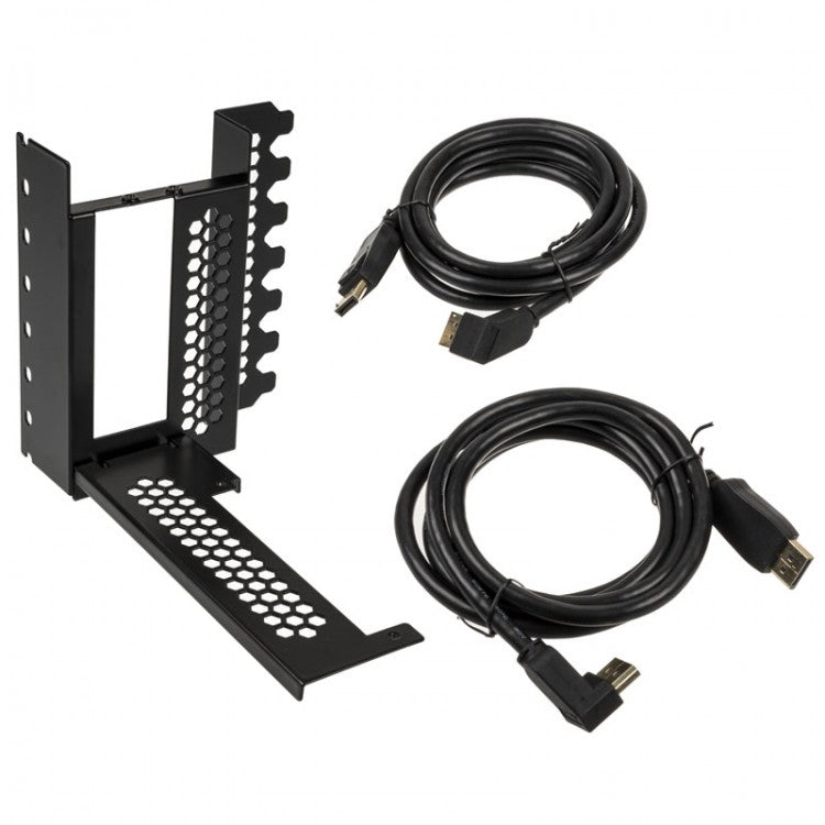CableMod Vertical Graphics Card Holder PCIe x16 Riser Cable 2x DisplayPort Black