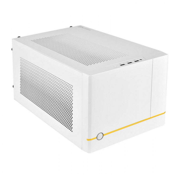 SilverStone Sugo Mini-ITX Compact Computer Cube White Case - SST-SG14W