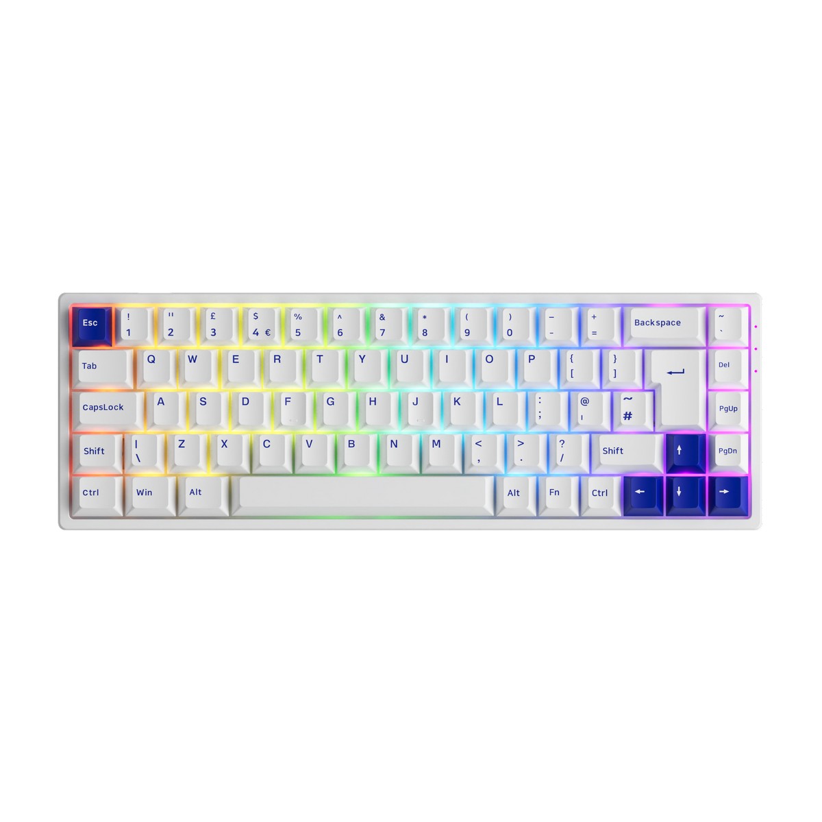AKKO 3068B Plus White & Blue USB RGB Mechanical Gaming Keyboard CS Jelly Pink