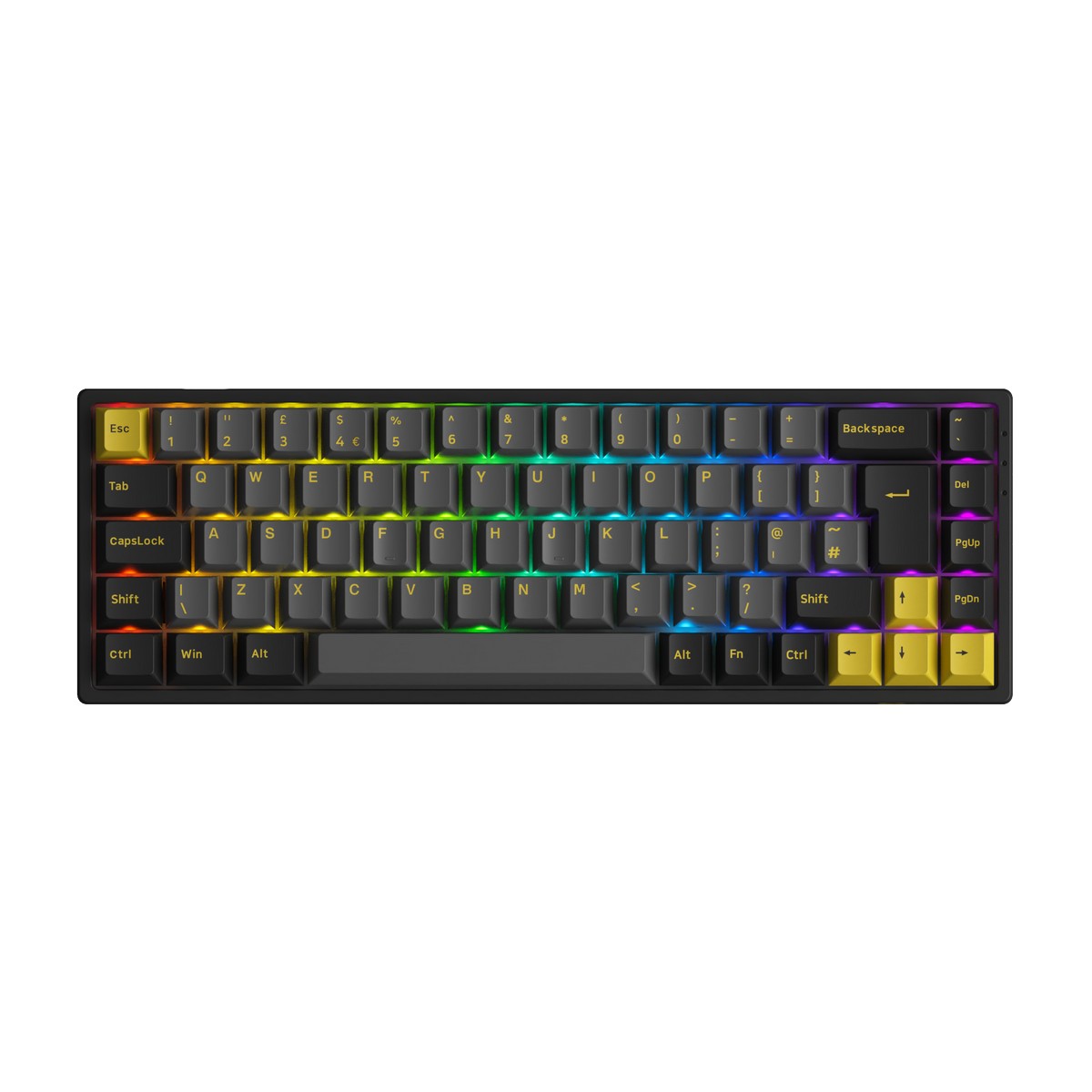 AKKO 3068B Plus Black & Gold USB RGB Mechanical Gaming Keyboard CS Jelly Purple