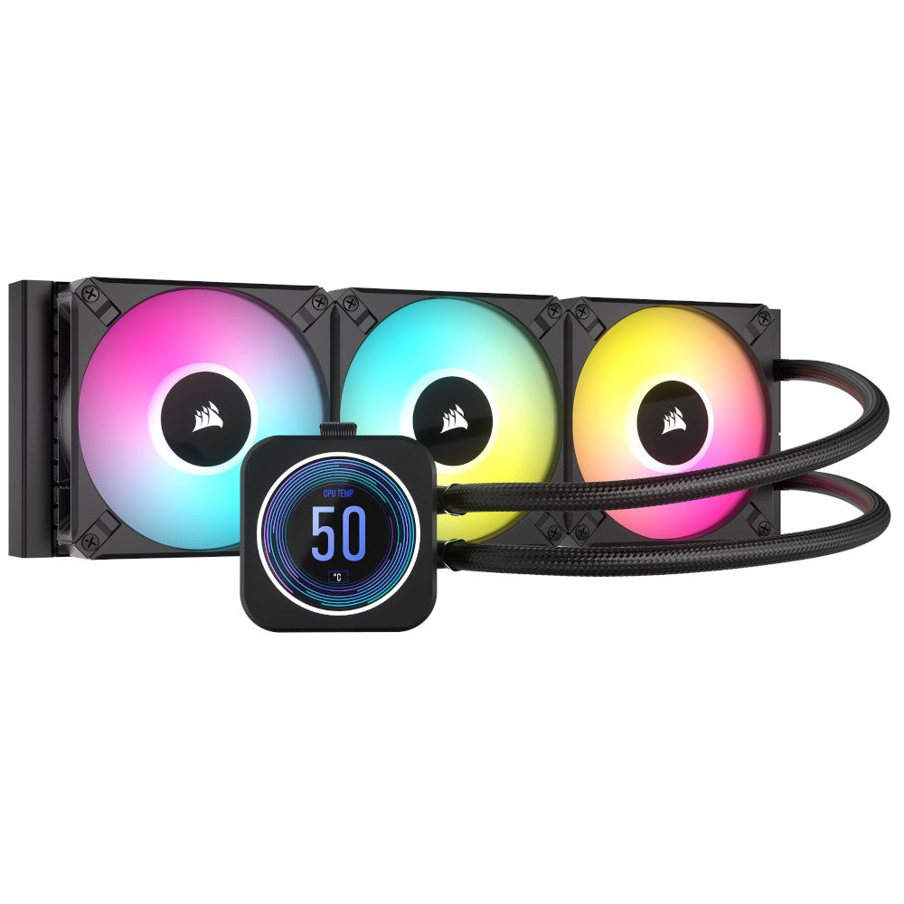 Corsair Hydro Series iCUE H150i ELITE LCD XT Performance Liquid CPU Cooler - 360mm