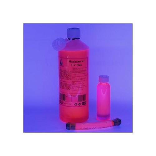 609224351099 Mayhems X1 UV Pink Premixed Watercooling Fluid 1L