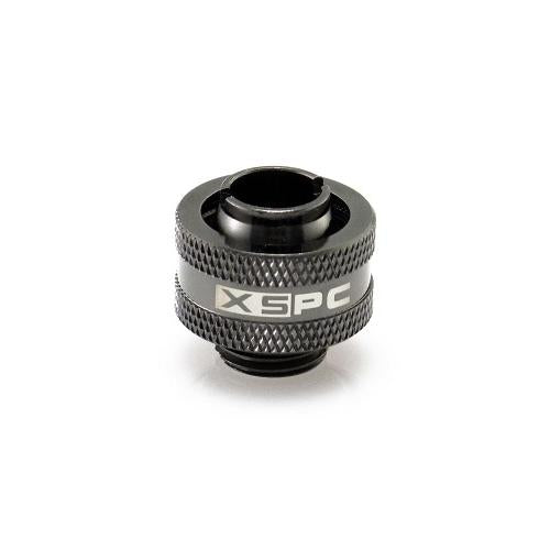 5060175585080 XSPC G1/4" to 7/16" ID 5/8" OD Compression Fitting (Black Chrome)