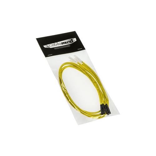 CableMod ModFlex Sleeved Cable Yellow 20cm - 4 Pack