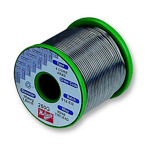 MULTICORE (SOLDER) - 629455 - SOLDER, ARAX 96S 1.63MM 500G